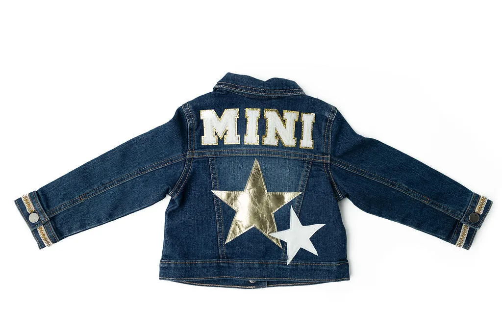 A Star Is Born Upcycled Denim Jacket - Kids