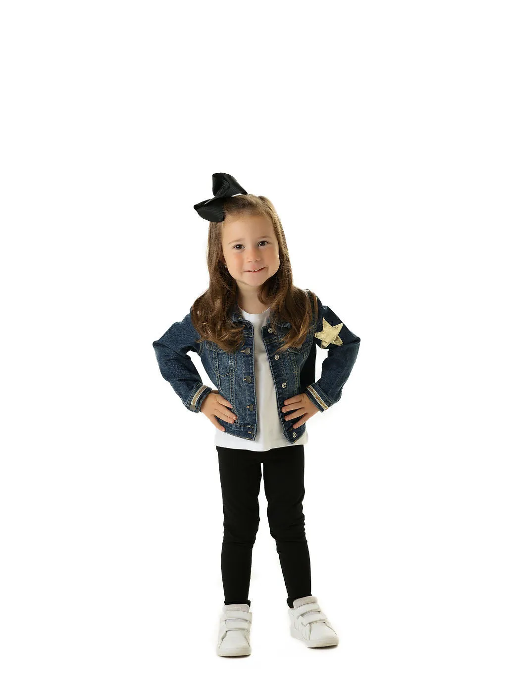 A Star Is Born Upcycled Denim Jacket - Kids