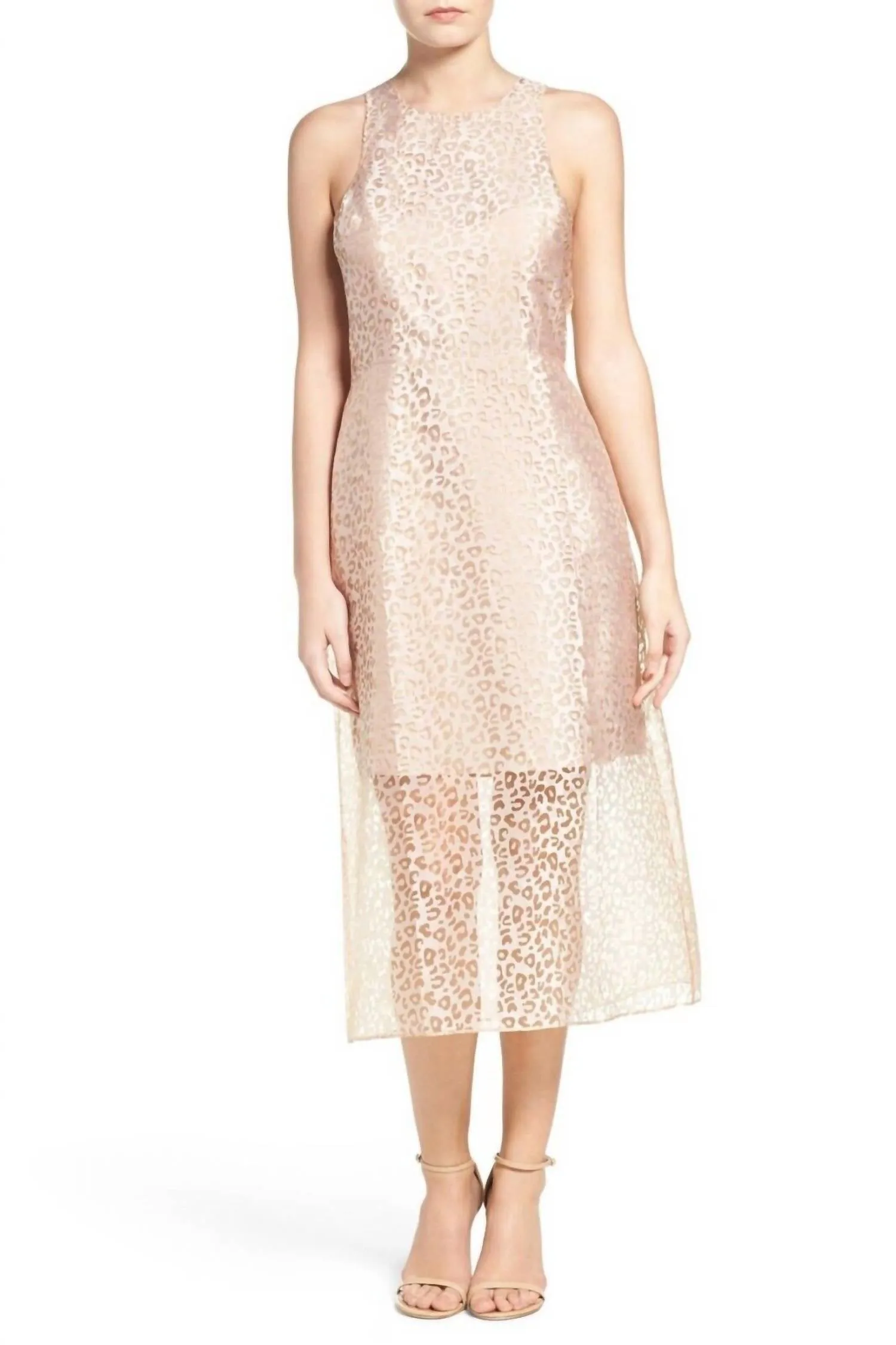 Ali & Jay - Leopard Print Sheet Midi Sleeveless Dress
