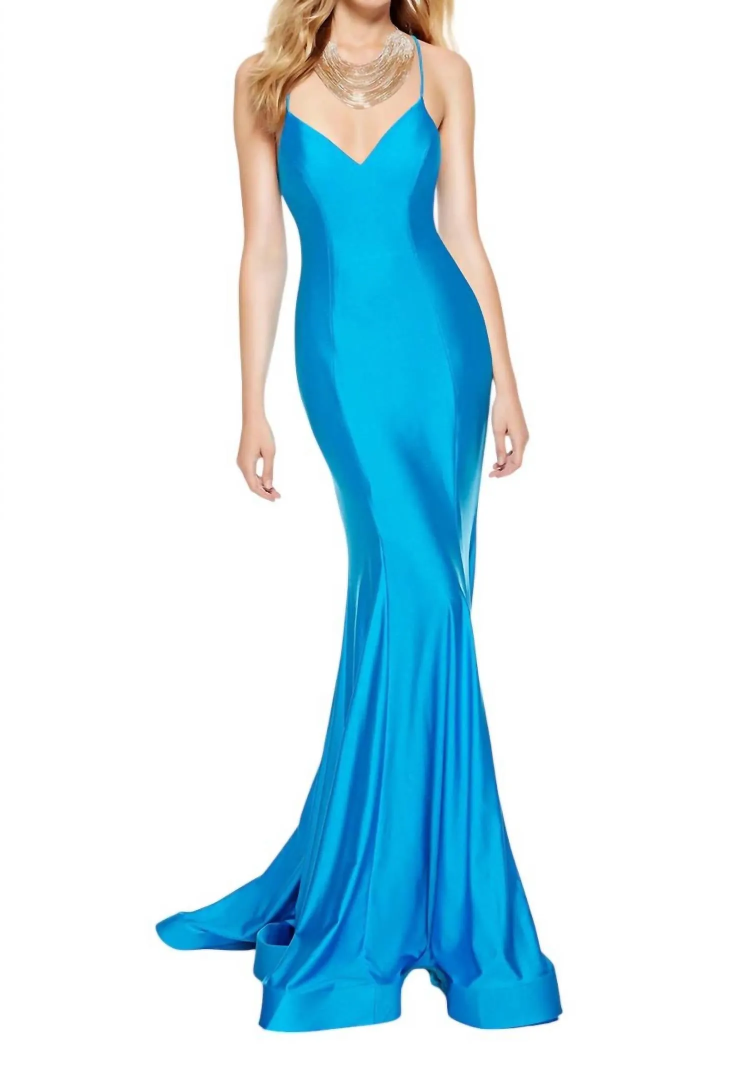 Alyce Paris - Lace-Up Back Dress