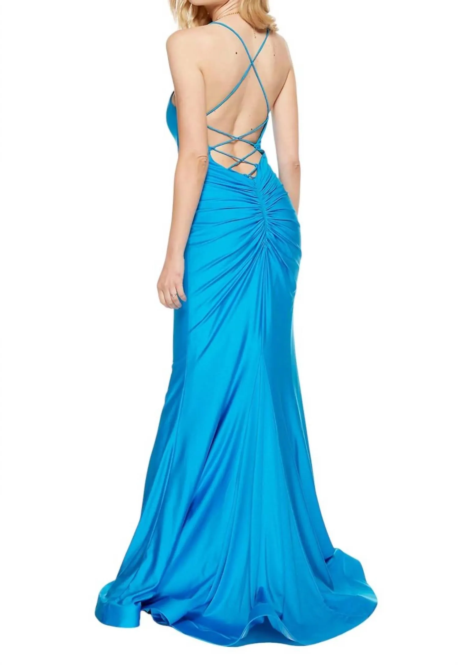 Alyce Paris - Lace-Up Back Dress