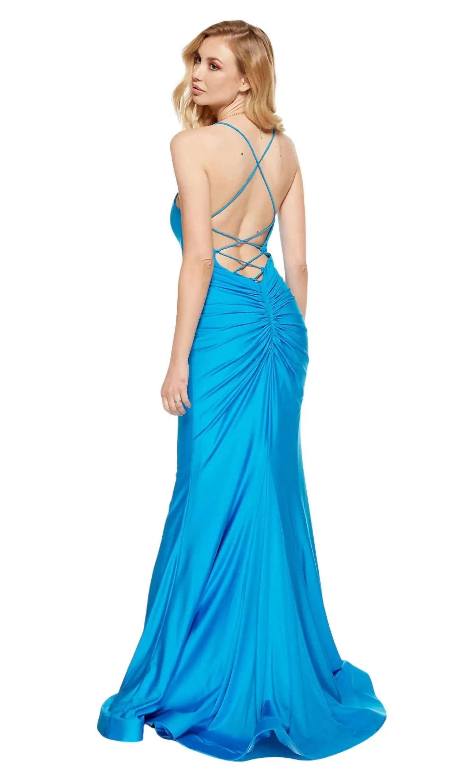 Alyce Paris - Lace-Up Back Dress