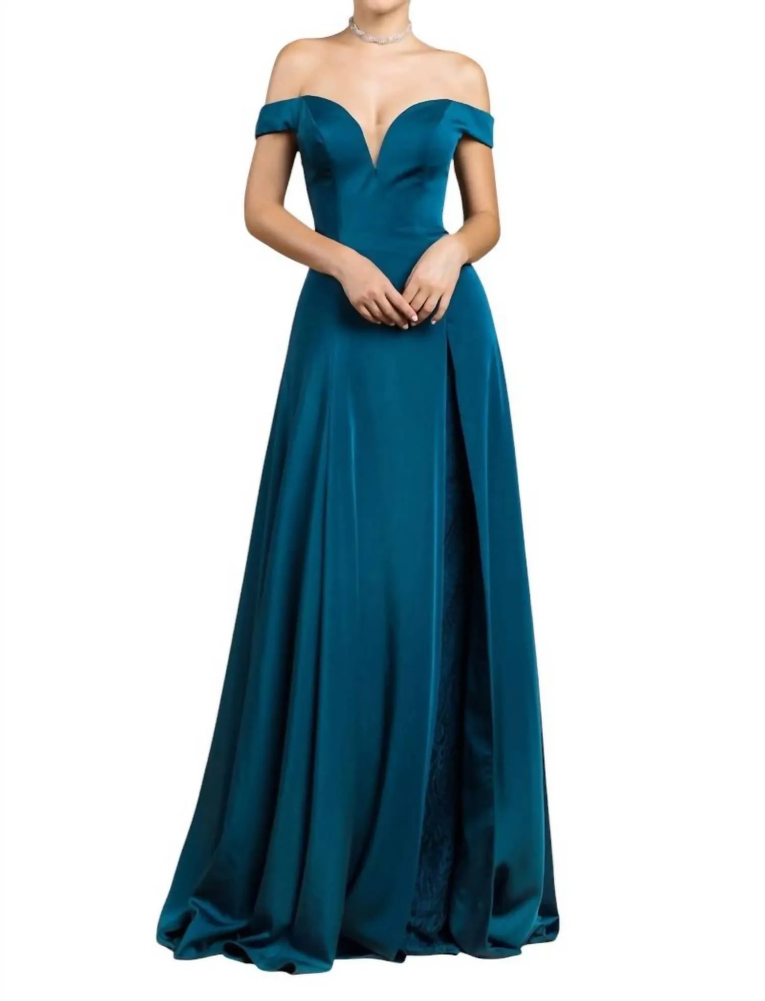 Andrea & Leo Couture - DUAL LACE/CREPE GOWN