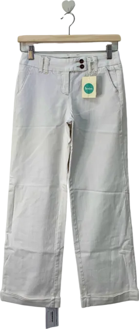 Boden White Cropped Trousers UK 6P