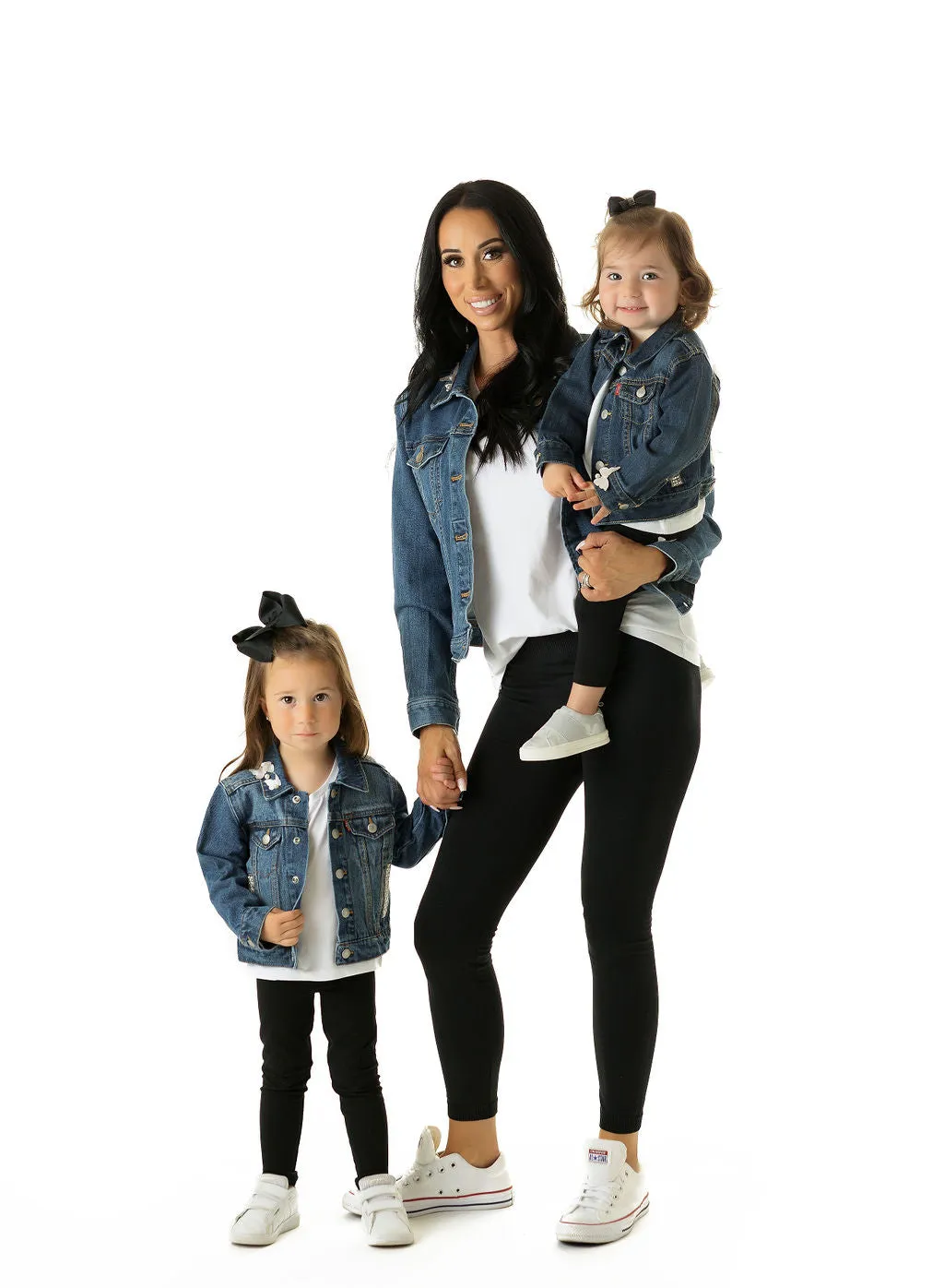 Butterfly Kisses Upcycled Denim Jacket - Adult