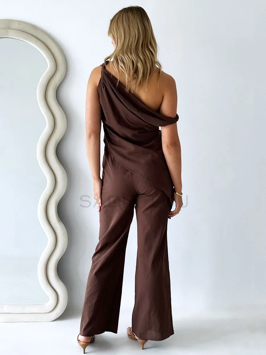 By Frankie / Sienna Pant Set - Chocolate