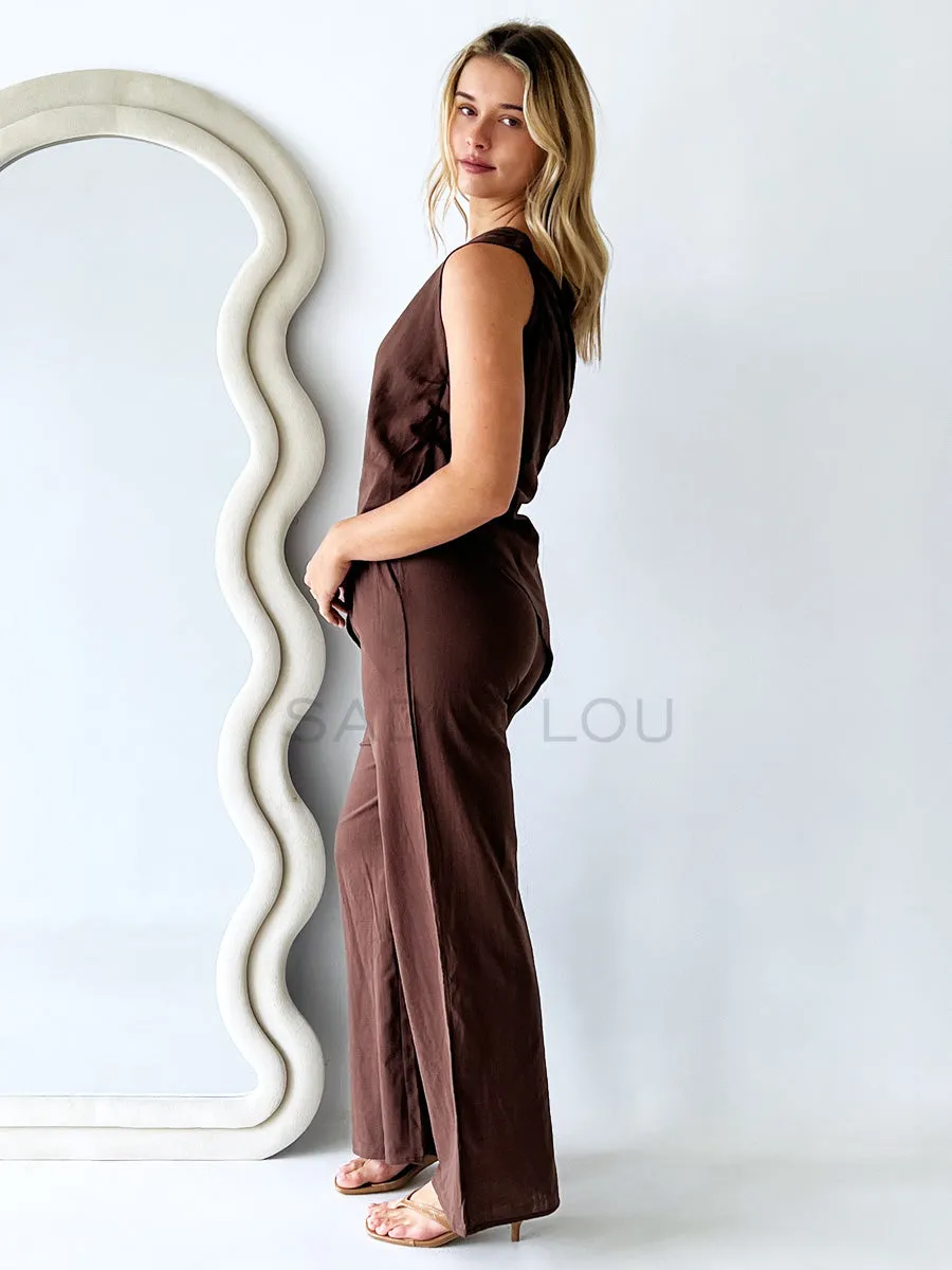 By Frankie / Sienna Pant Set - Chocolate