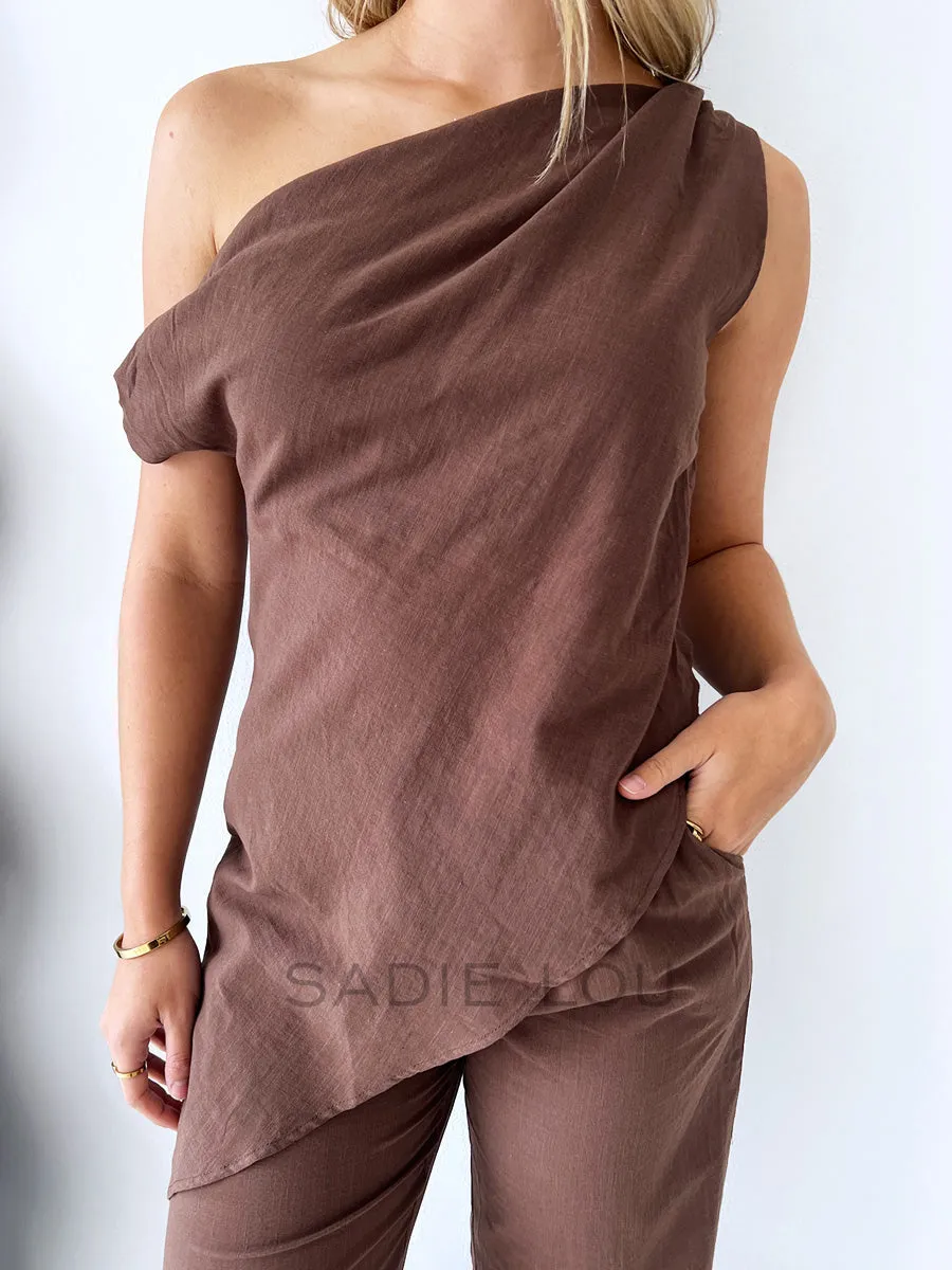 By Frankie / Sienna Pant Set - Chocolate