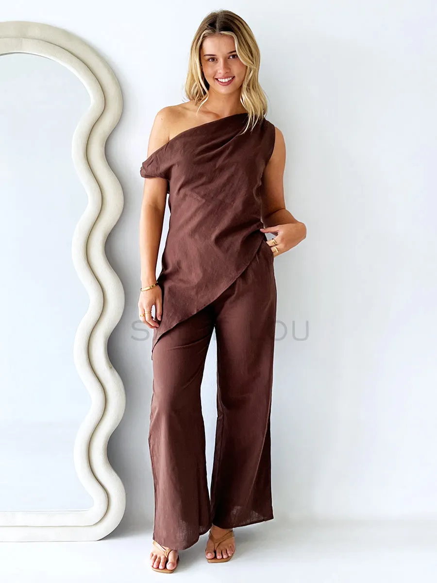 By Frankie / Sienna Pant Set - Chocolate
