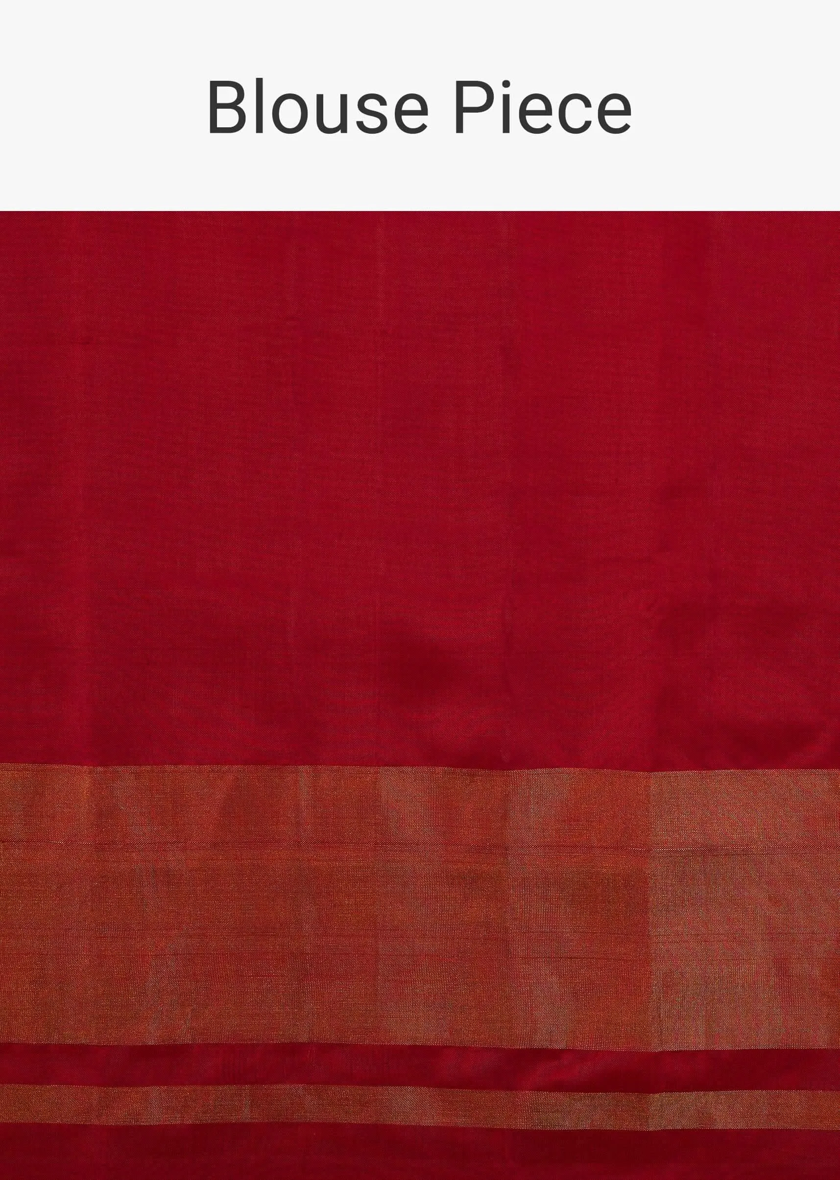 Cherry Red Saree In Silk With Ikat Weave Patola Work