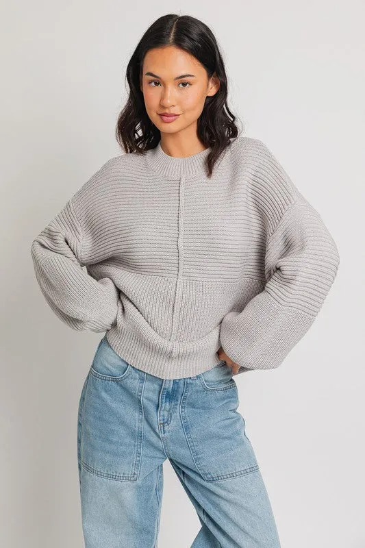 Classic Cozy Ribbed Knitted Long Sleeve Top Sweater