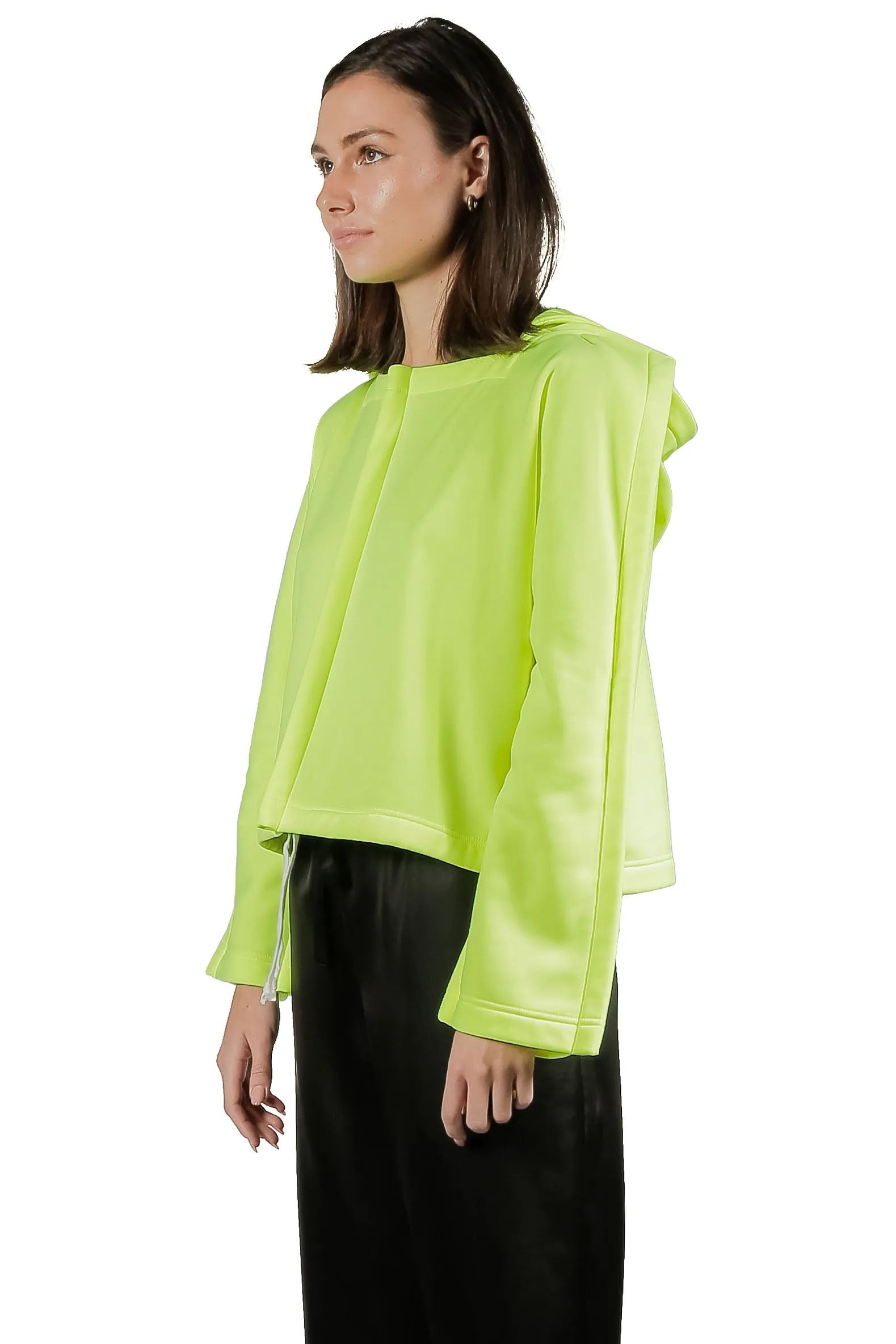 Comme Des Garcons Cropped Hoodie Fluo Yellow