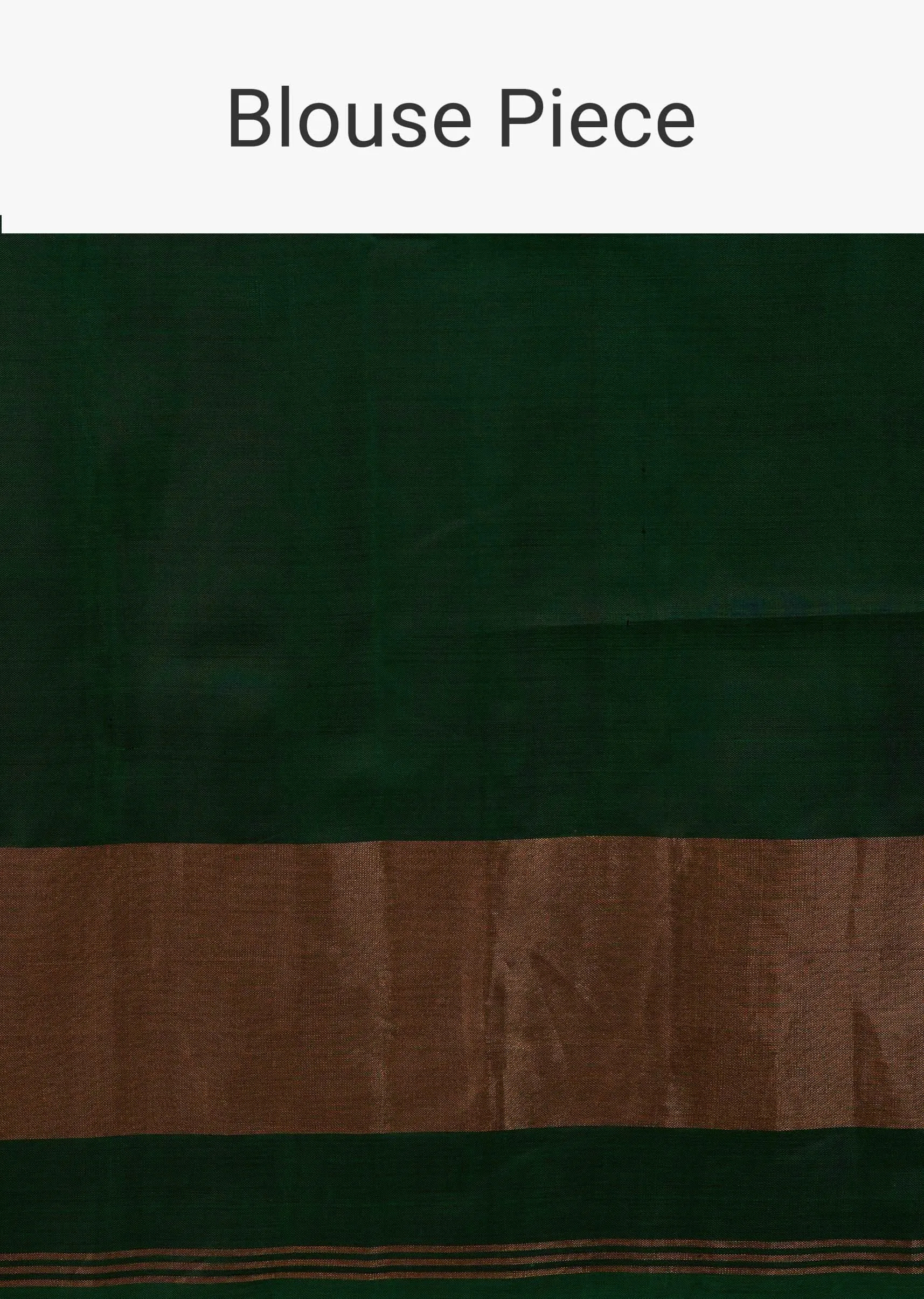 Deep Green Saree In Silk With Ikat Weave Patola Work