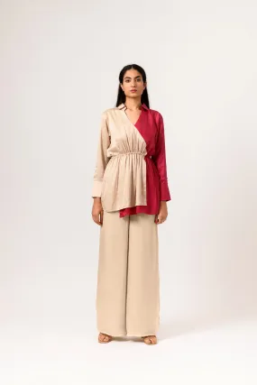 Ecru Wine Full Co-ord Set