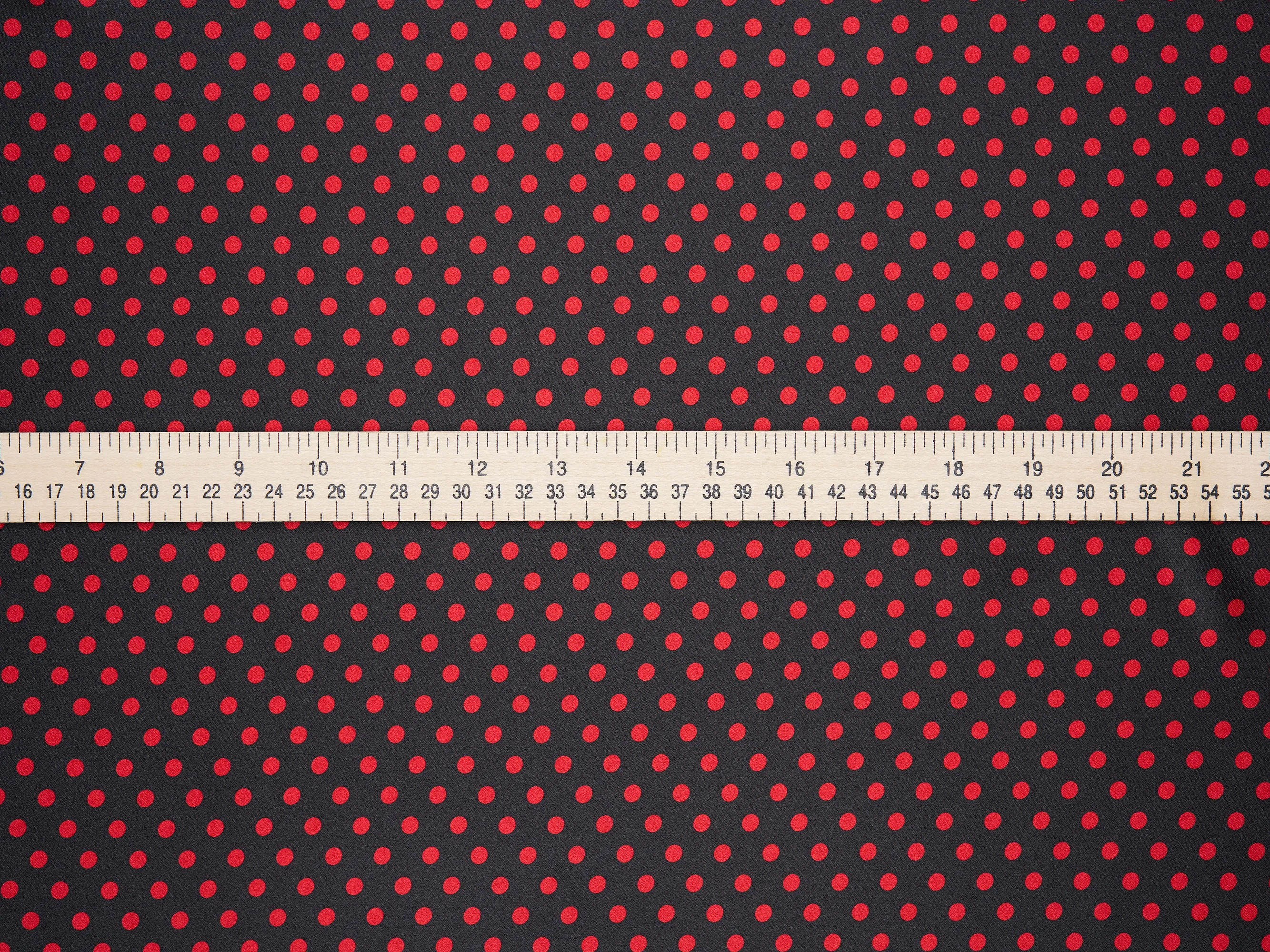 Faux silk charmeus satin fabric by the yard - Small polka dots