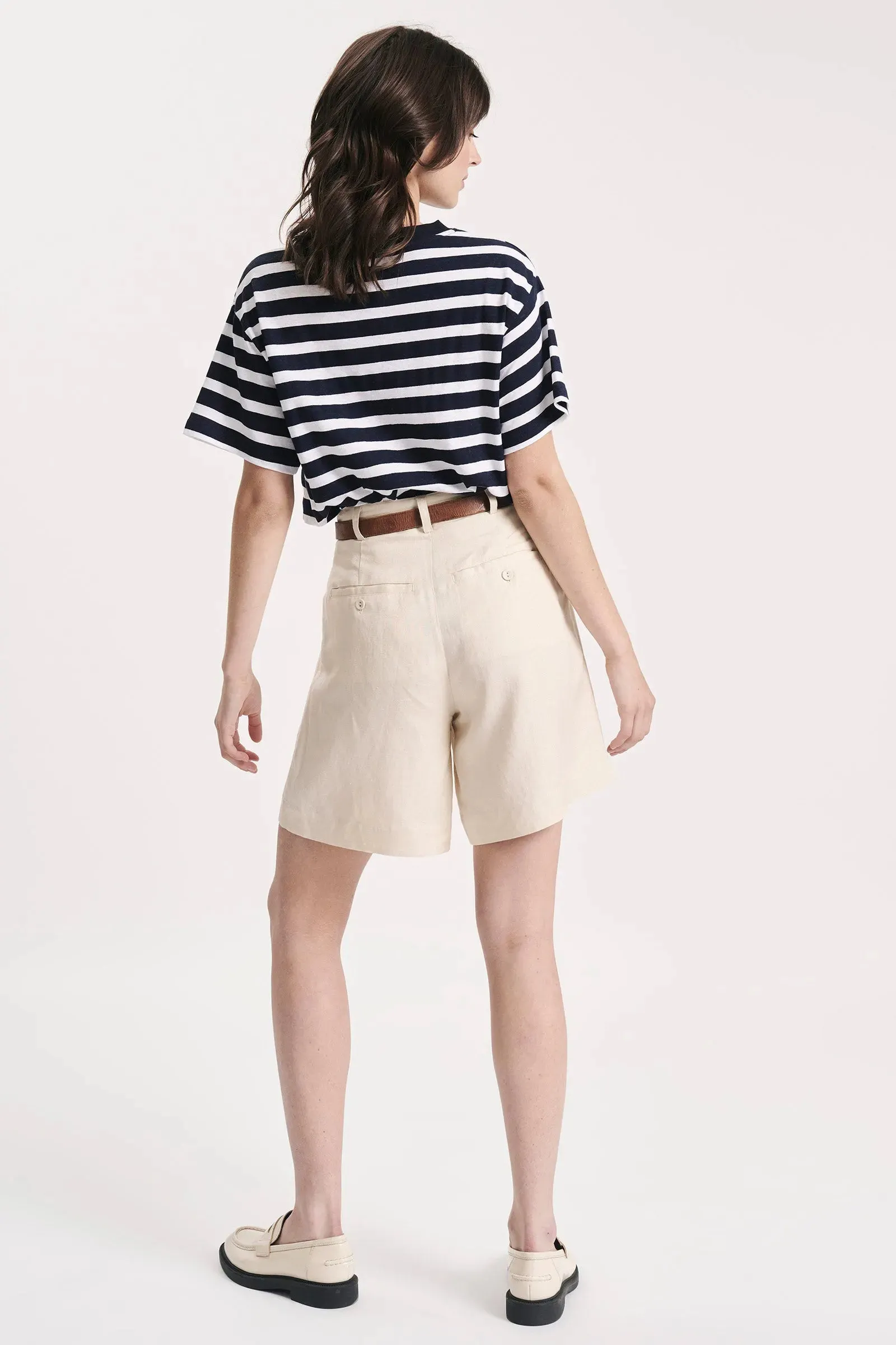 HORIZON SHORT LINEN | BISCUIT