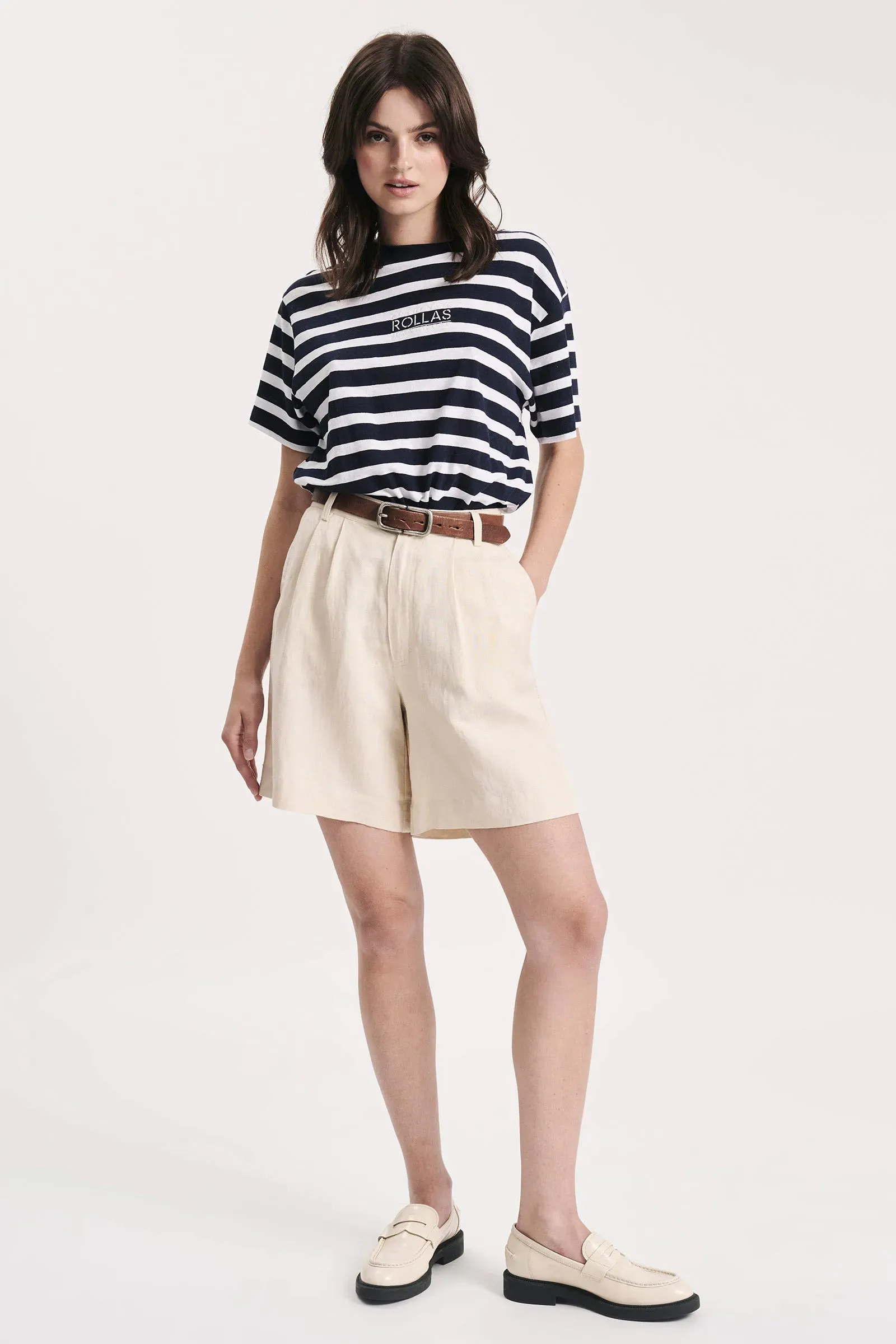 HORIZON SHORT LINEN | BISCUIT