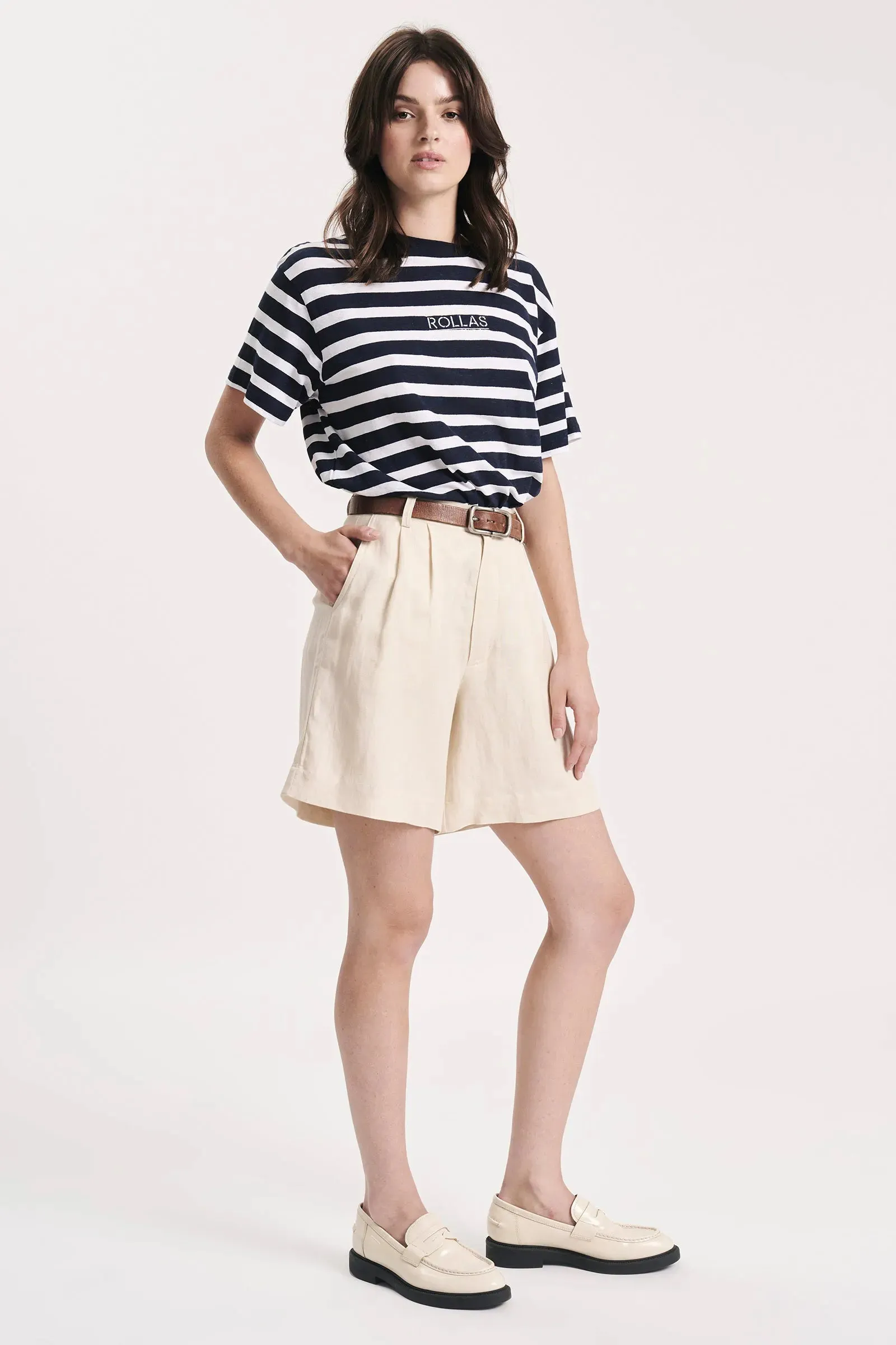 HORIZON SHORT LINEN | BISCUIT