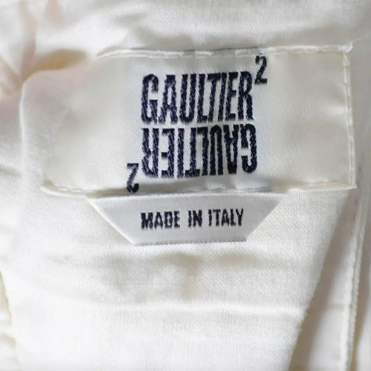 Jean Paul Gaultier Ivory High Waisted Wide Leg Sailor Pants 12/14