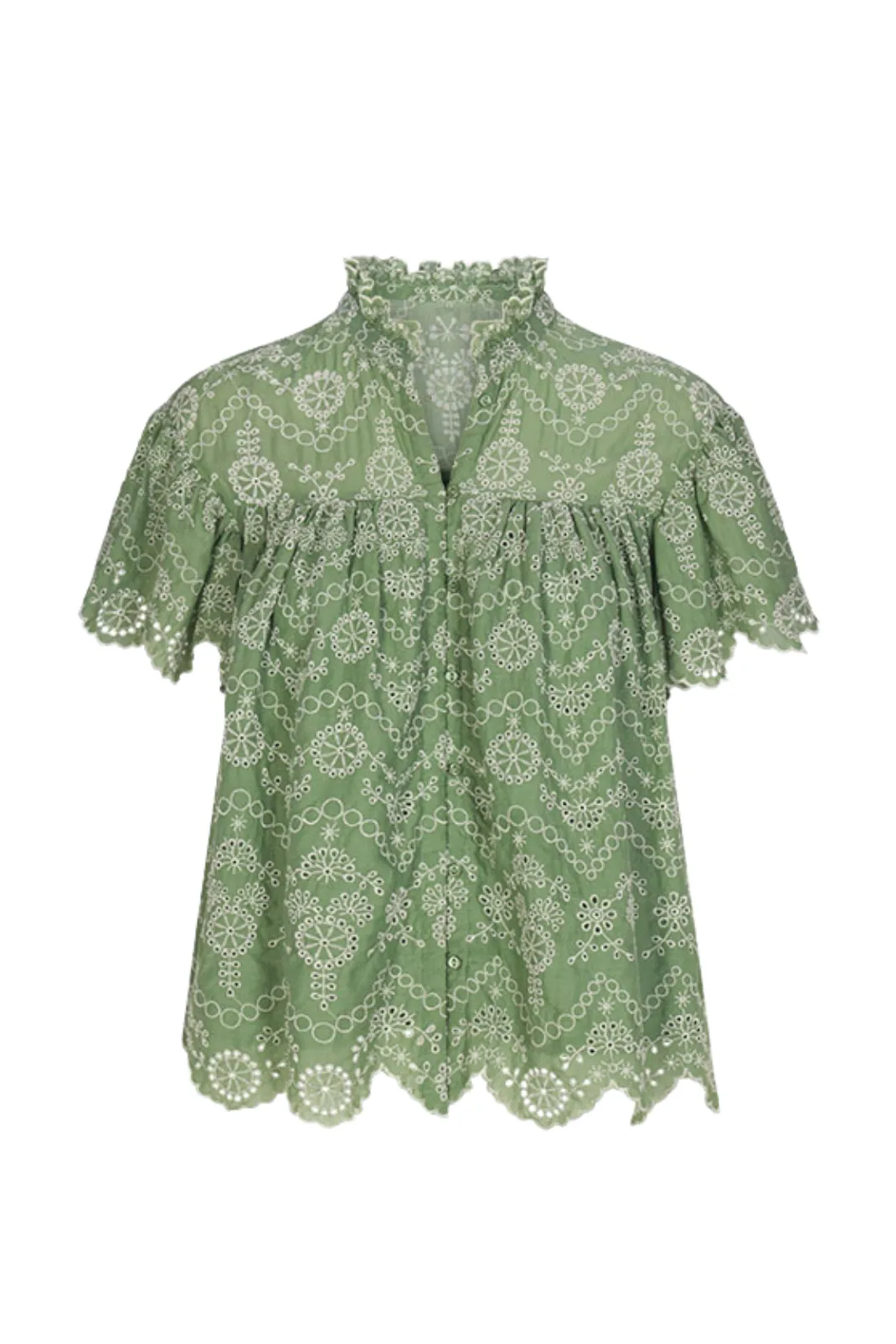 Liv Top in Mint Embroidery