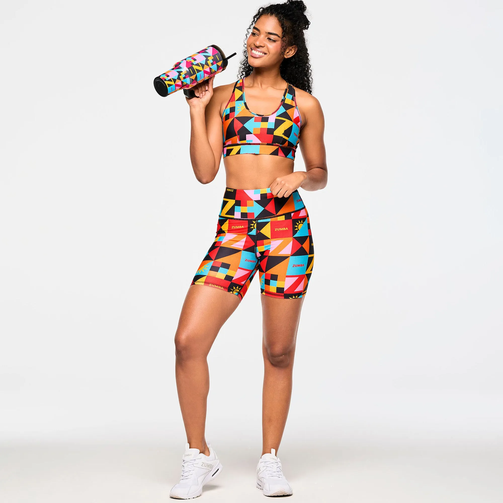 *LOW INVENTORY Zumba Rays High Waisted Biker Shorts