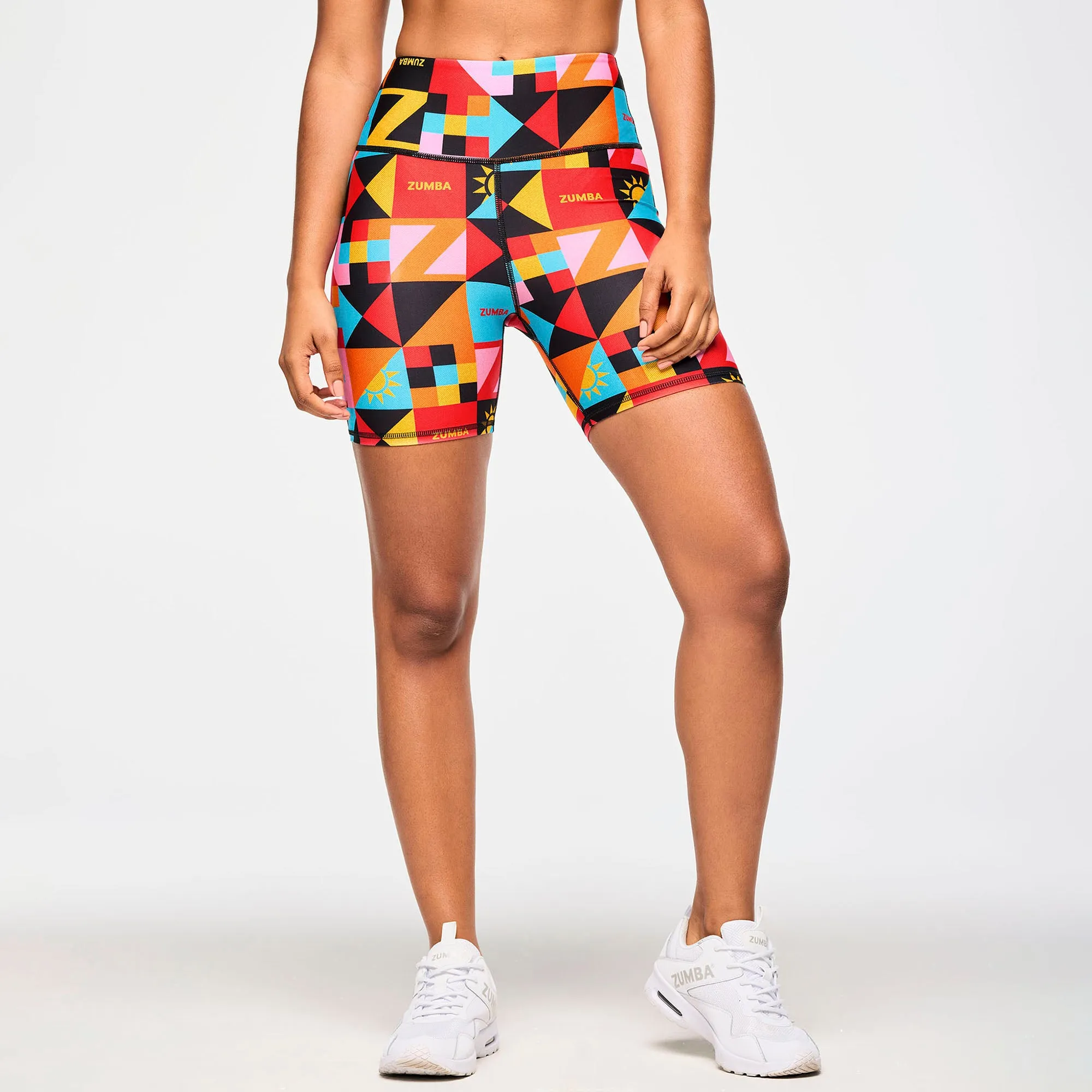 *LOW INVENTORY Zumba Rays High Waisted Biker Shorts
