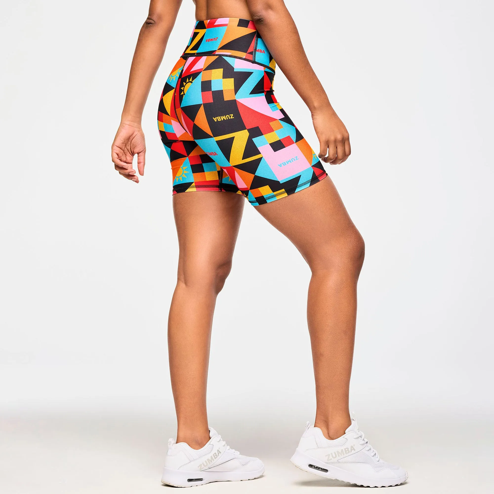 *LOW INVENTORY Zumba Rays High Waisted Biker Shorts