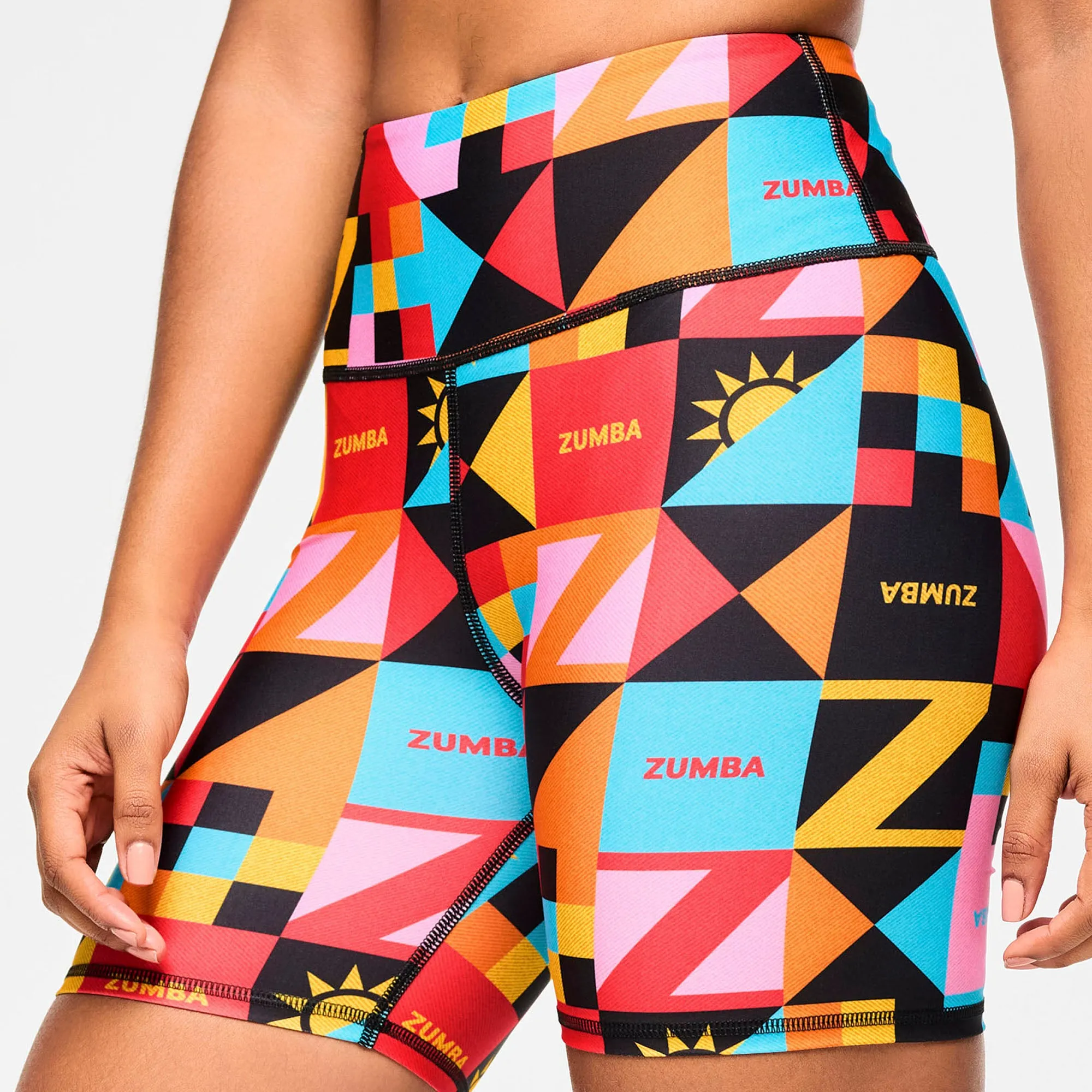 *LOW INVENTORY Zumba Rays High Waisted Biker Shorts