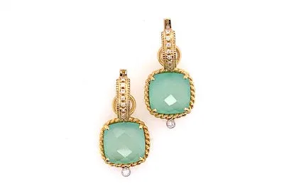 Mini White Topaz Twist Edge Charms