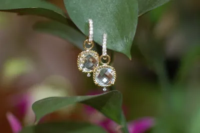 Mini White Topaz Twist Edge Charms