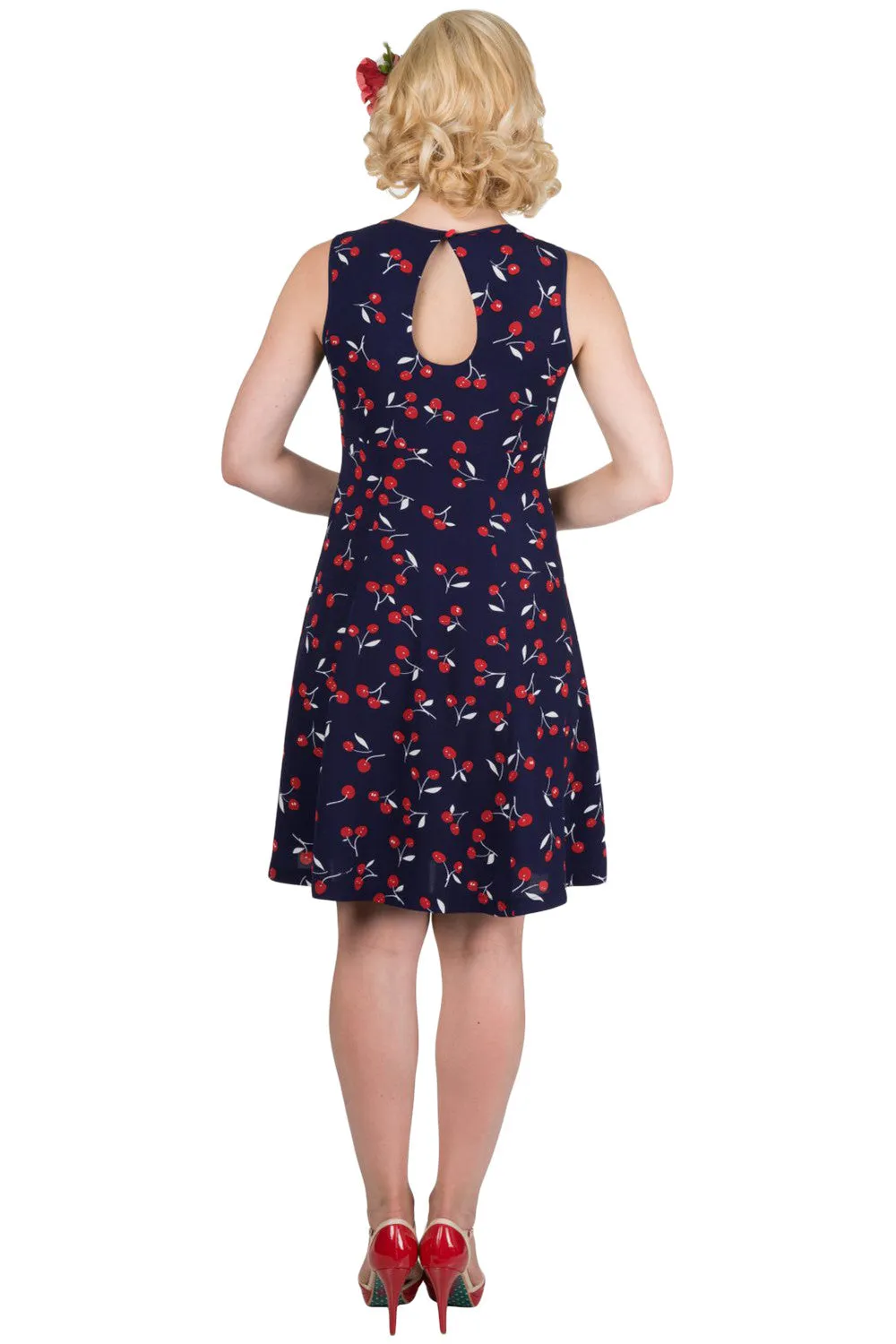 Pinup Rockabilly Cherry love Summer Romance Flare mini Dress