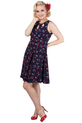 Pinup Rockabilly Cherry love Summer Romance Flare mini Dress