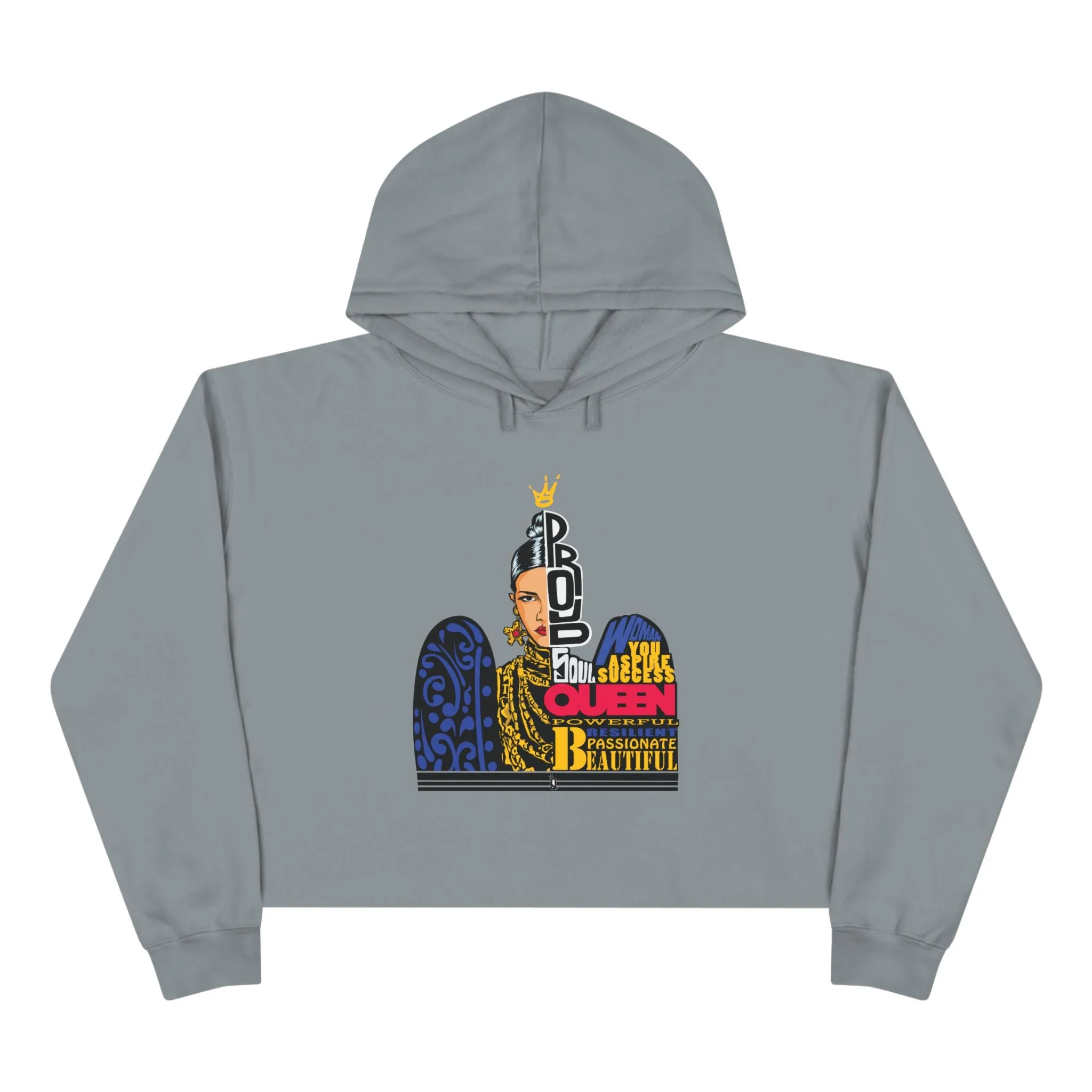 "Proud Queen" Crop Hoodie