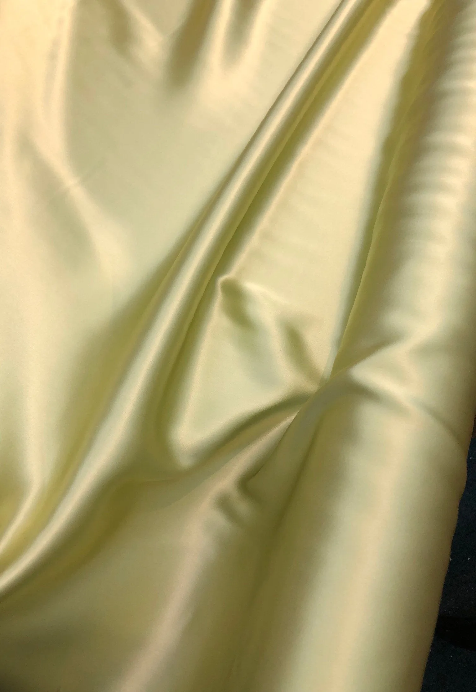 Silk charmouse 54&quot; wide   Beautiful soft green color & fine shiny draping fabric sold by the yard