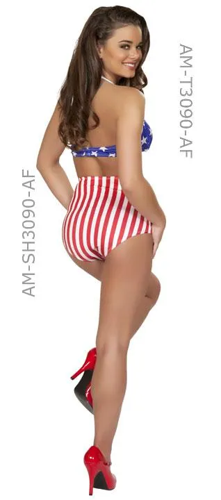 USA American Flag 1940's Pin-up Babe 2-pc Costume T3090-SH3090-AF