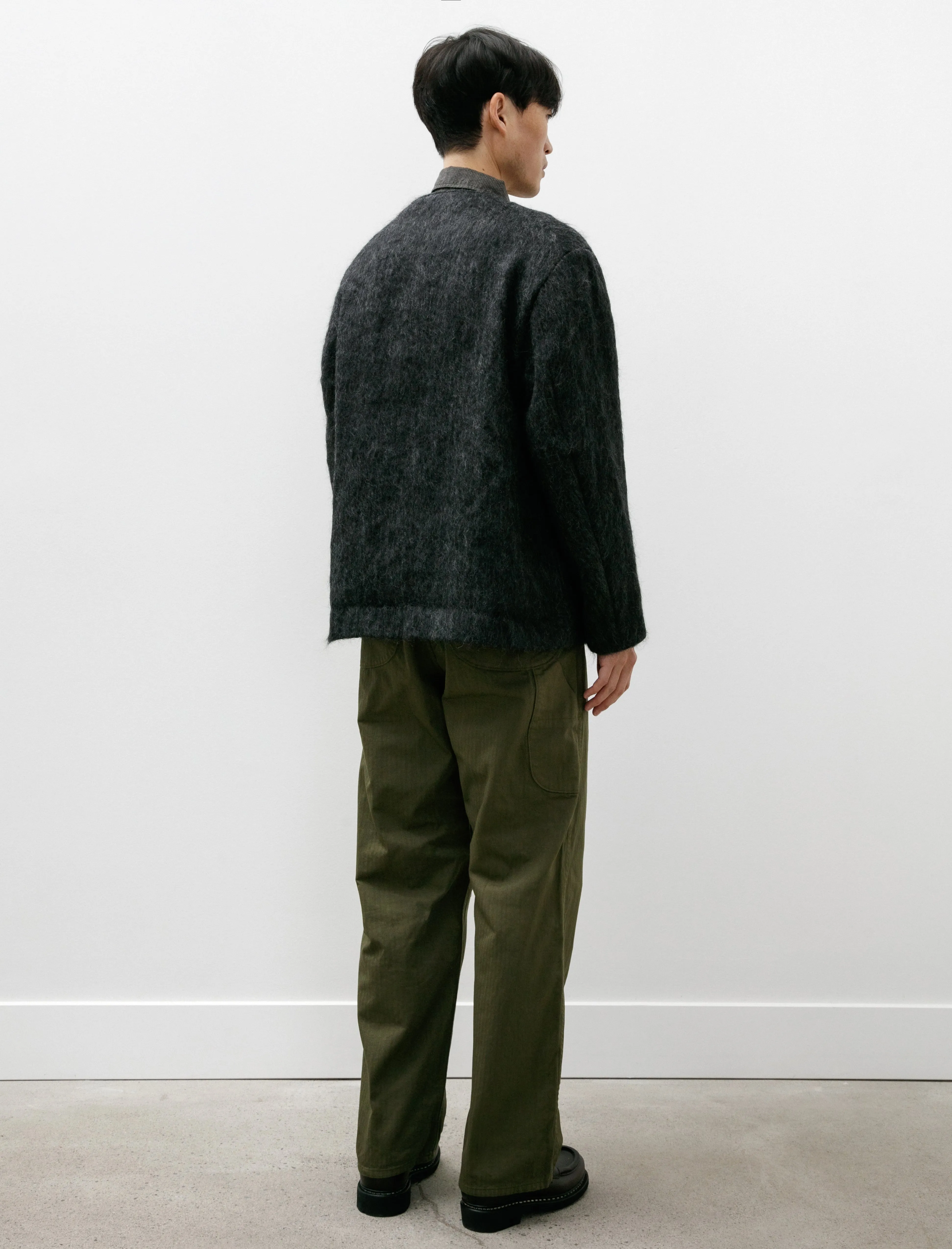 Wide Fit French Work Pants Army Green