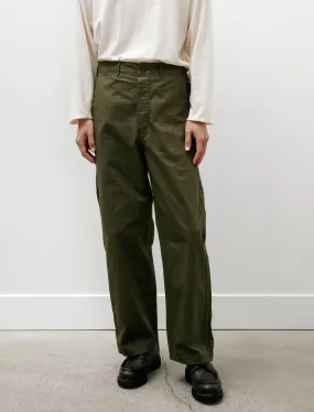 Wide Fit French Work Pants Army Green