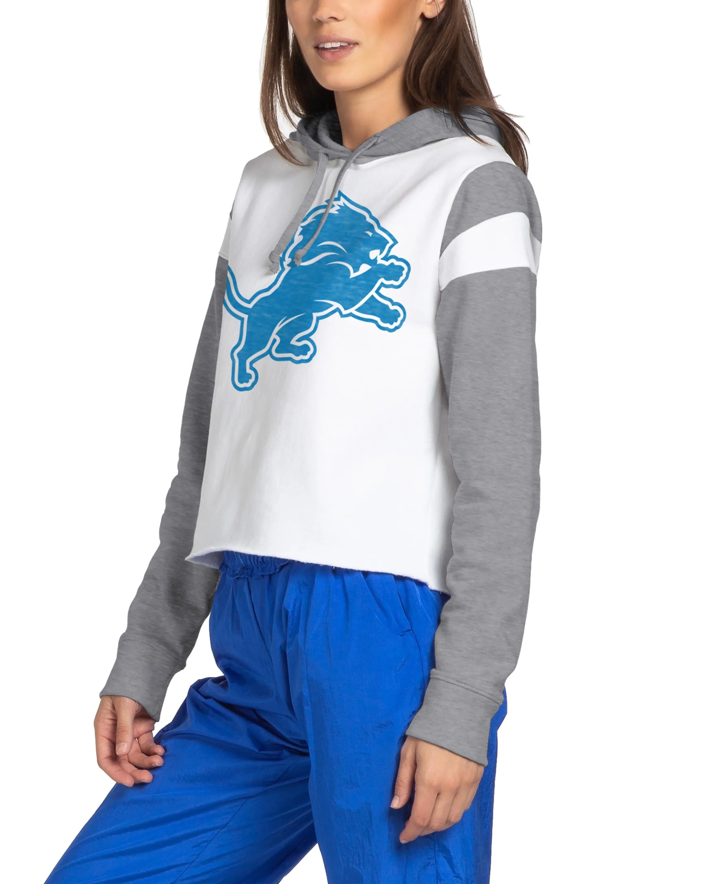 WOMENS LIONS CROPPED HOODIE