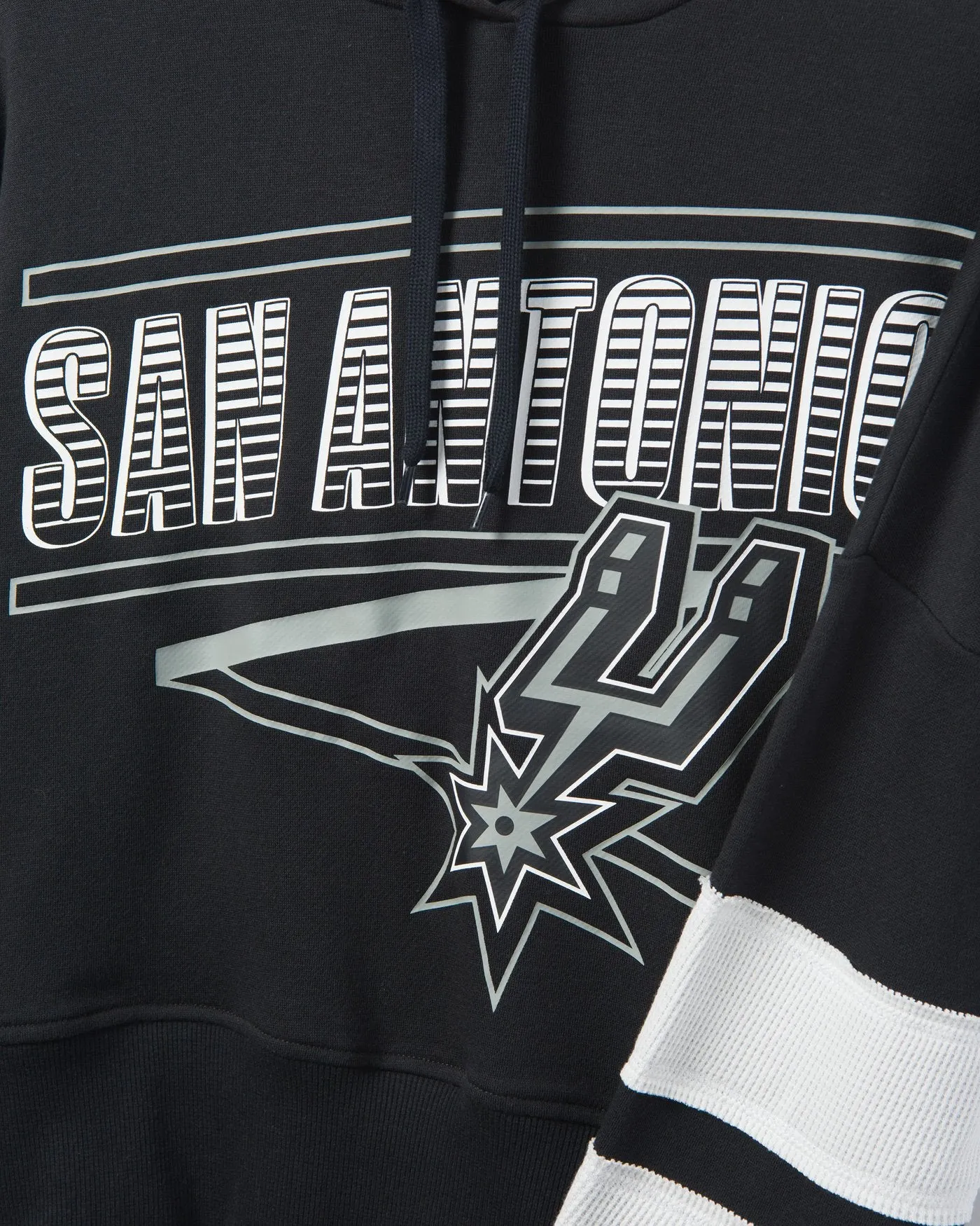 Women's Spurs Overtime Striped Fleece Hoodie